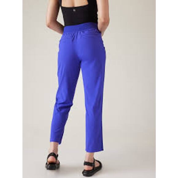 Athleta Brooklyn Mid Rise Ankle Pant Womens Size 10 Tall Blue Purplish Long - Picture 3 of 8